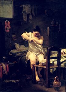 La pulga, 1710-30 de Giuseppe Maria Crespi